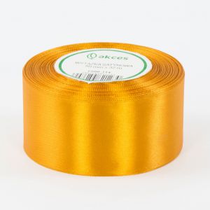 Wstążka satynowa Akces Żółta ciemna, 50mm x 33m